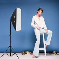 Andoer Studio Photography Light kit Softbox Lighting Set with 85W 2800K-5700K Bi-color Temperature LED Light * 1 + 50x70cm Softb - Image 4