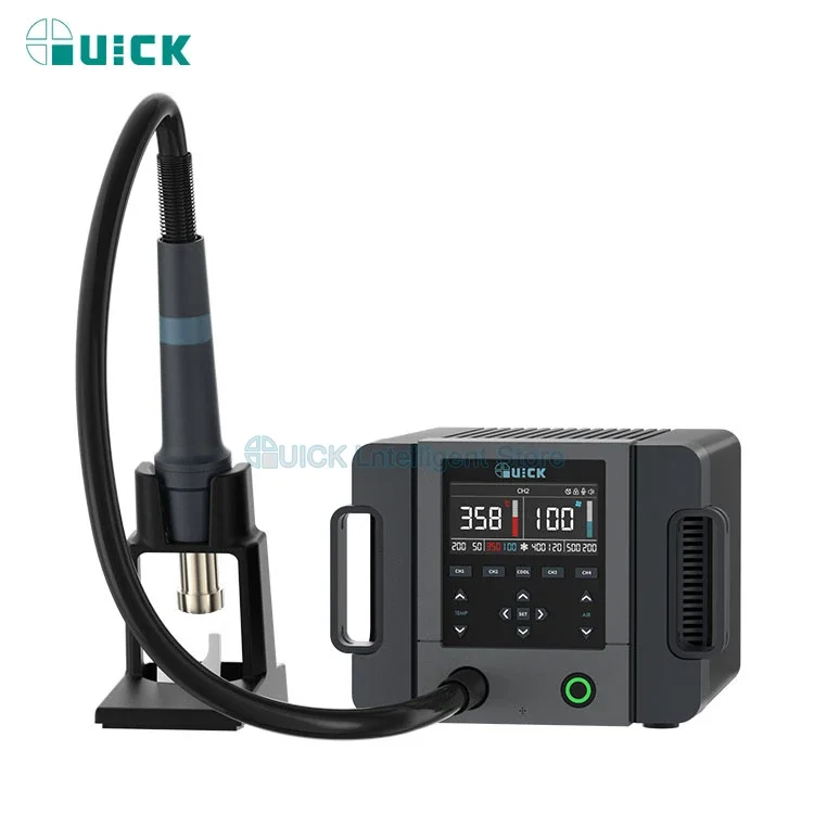 QUICK 861 Pro Hot Air Rework Station Soldering Station Intelligent Digital Display 1300W Desoldering Station For PCB Chip Repair 4