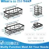 Bathroom Shelf Wall Mounted Corner Storage Shelves Shampoo Holder Cosmetic Rack Iron Shower Drain Basket Bathroom Organizer 5