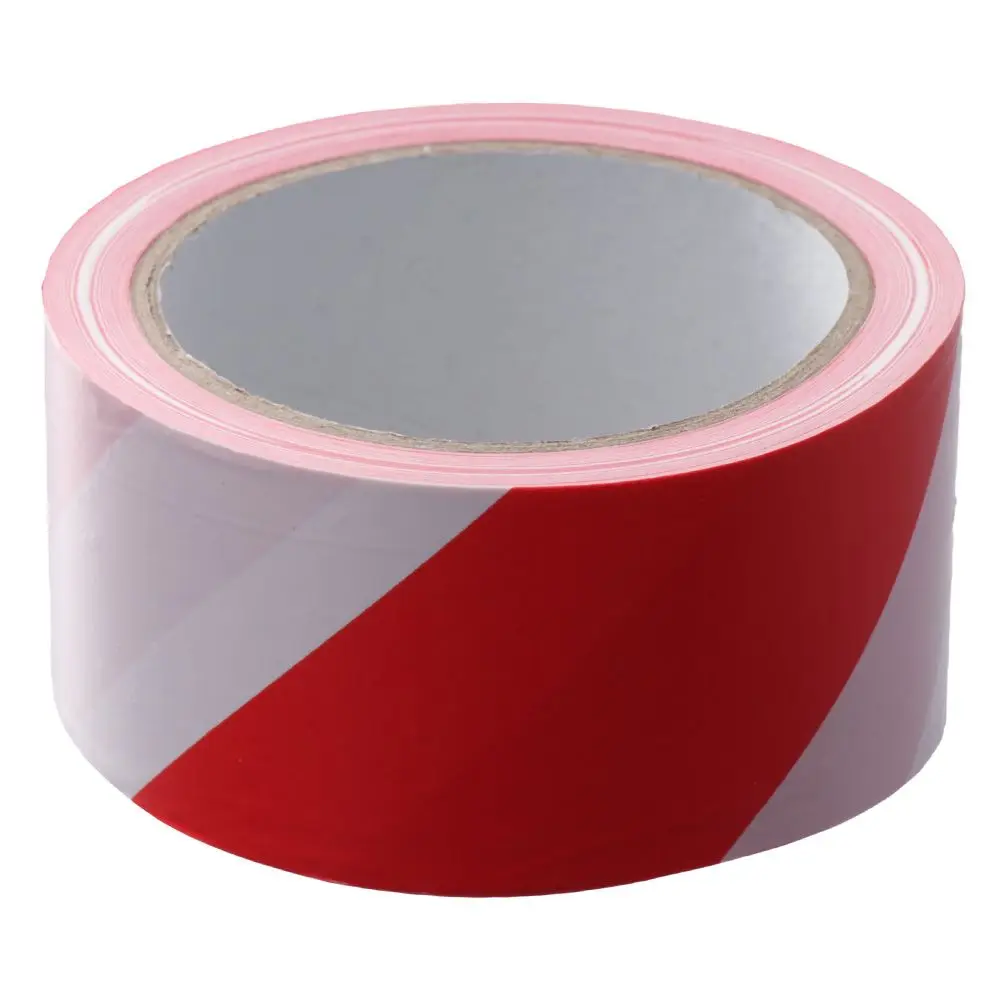 Ruban de balisage adhésif sécurité rouge/blanc 5cm x 1m