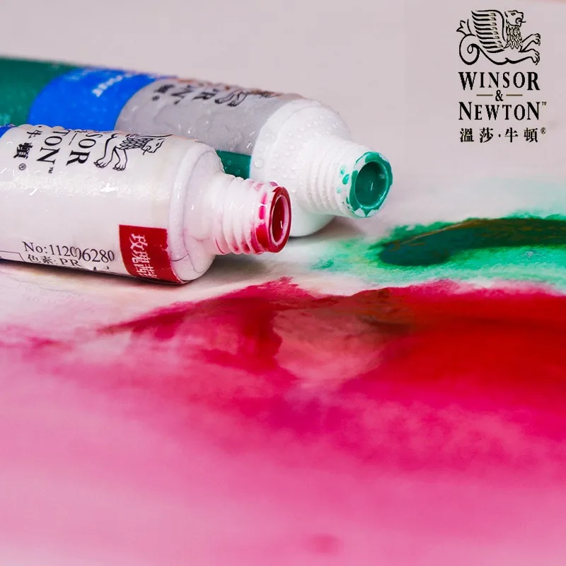 WINSOR & NEWTON Watercolor Paint Set 10ml Tubular 12 18 24 36 Colors Vivid Lightfast Colour Transparent Fine Smooth Paint watercolor painting set watercolor paint watercolor pigment