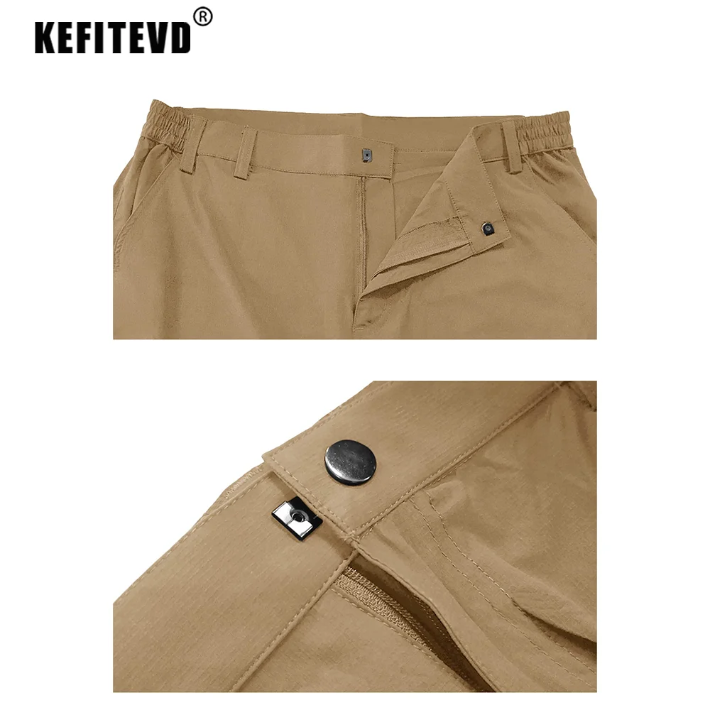 sport shorts Men Hiking Shorts Multi Pockets Below Knee Length Capris Climbing Shorts Cargo Camping Work Bottoms