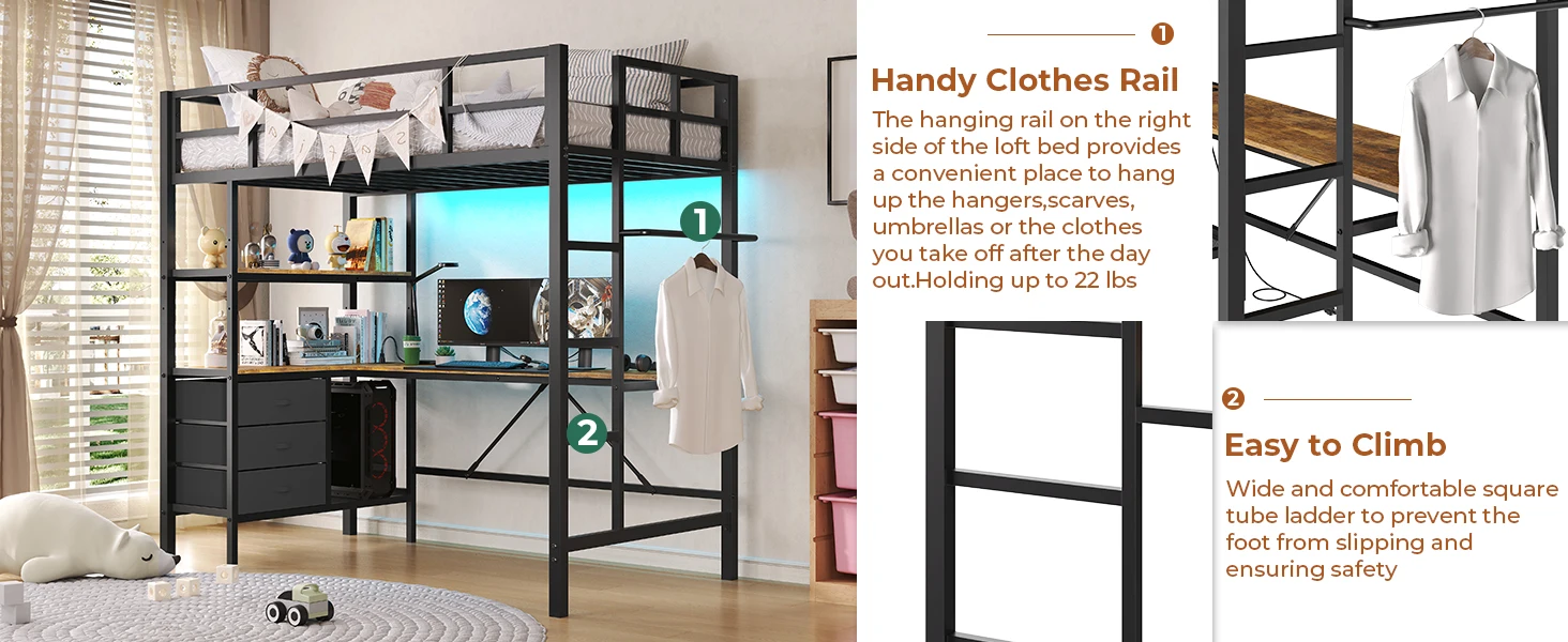 twin bed frame with led lights