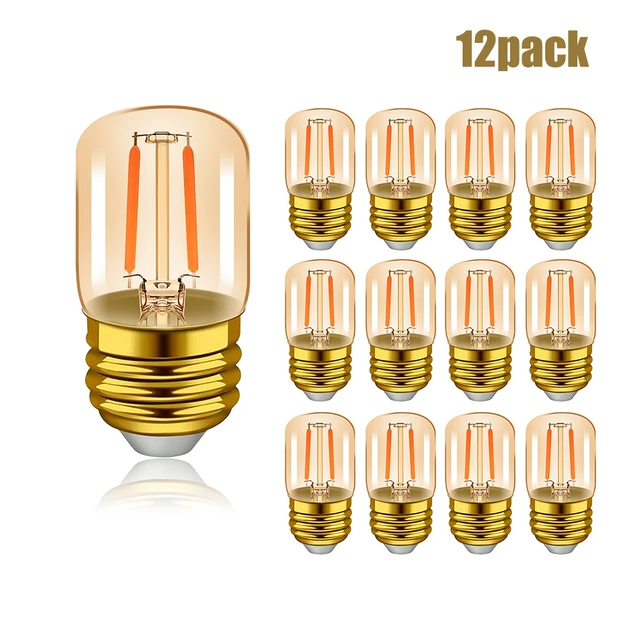 12 Pack Mini Ampoule Led Tubulaire, 1w T28 Edison Led Filament
