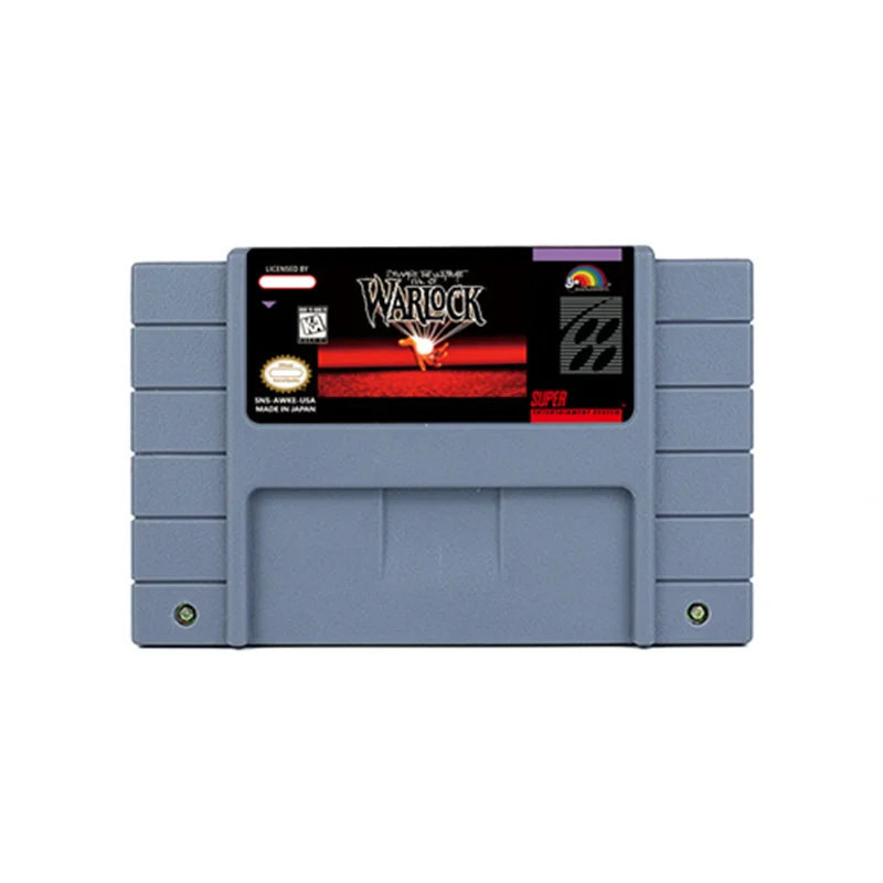 Warlock Action Game for SNES USA Version 16 Bit Retro Cart