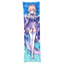 

60x180cm Genshin Impact Sangonomiya Kokomi Pillow Case Bedding Anime Pillowcase Peachskin Hugging Fullbody Long Pillow Cover