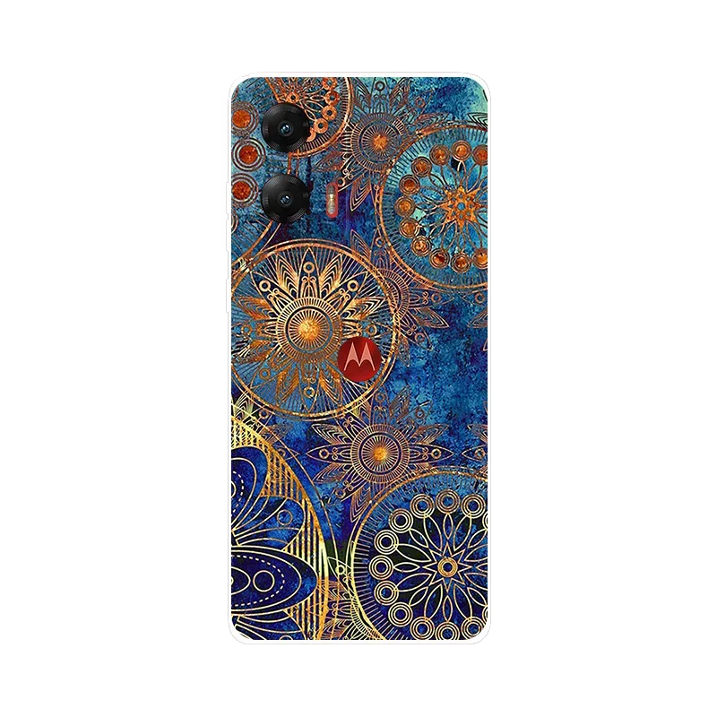 Soft Silicone Wolf and Marble Floral Phone Case Cover