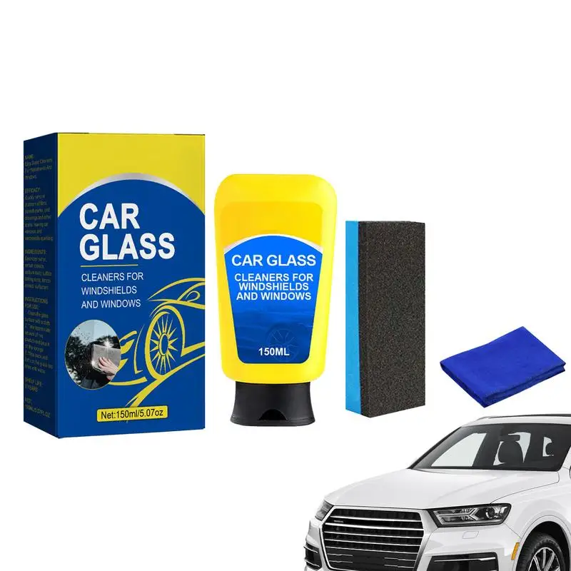 

Auto Glass Cleaner Streak-Free Stain Removal Window Cleaners Fast-Acting Glass Cleaning Defogging Cleaner With Sponge Applicator