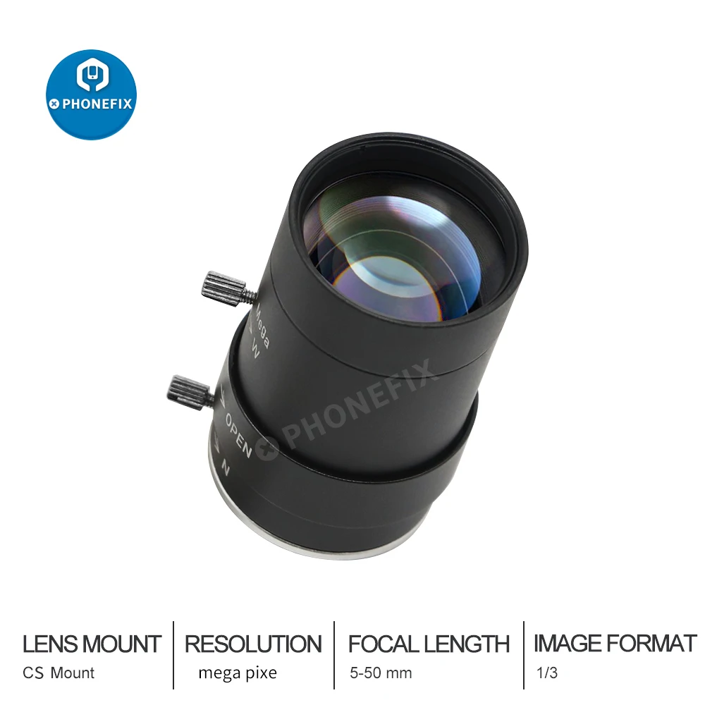 2.8-12mm 8-50mm 6-12mm 5-50mm 6-60mm F1.4 F1.6 CCTV Security camera lens C Mount Manual zoom lens for Industrial Security camera 5