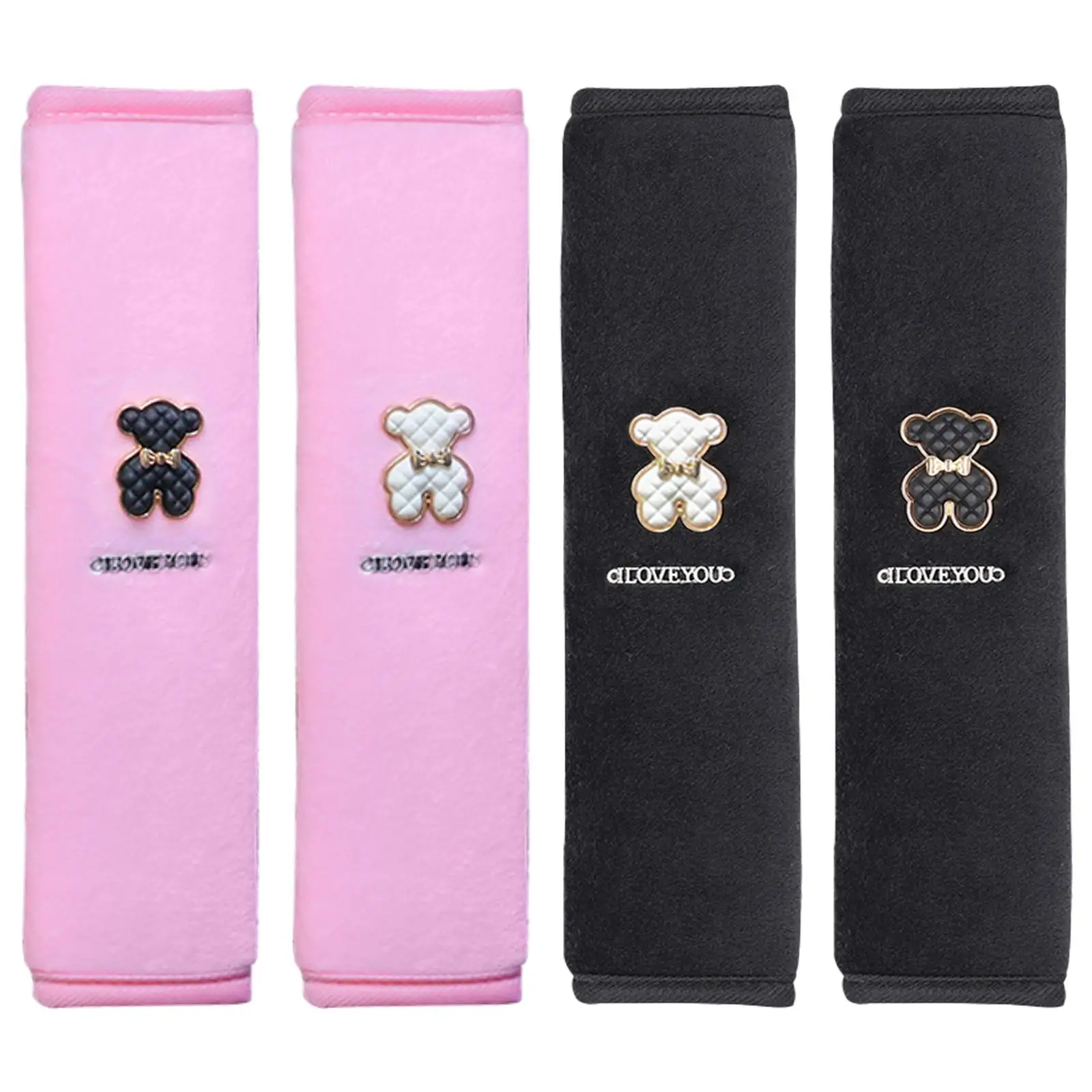 

Seat Belt Shoulder Pad Plush Seat Belt Cushion Cartoon Bear Strap Cover Soft Comfortable Pad For Bus Car Airplane Backpack