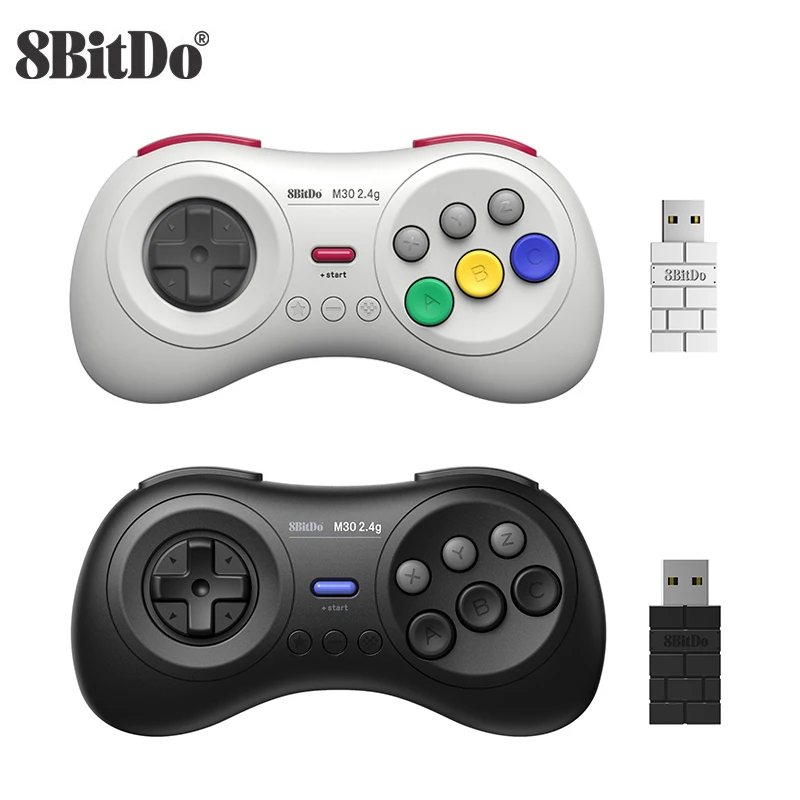 

8bitdo M30 2,4G беспроводной геймпад, игровой контроллер, джойстик для Sega Genesis Mini и Mega Drive, аксессуары для мини-игр