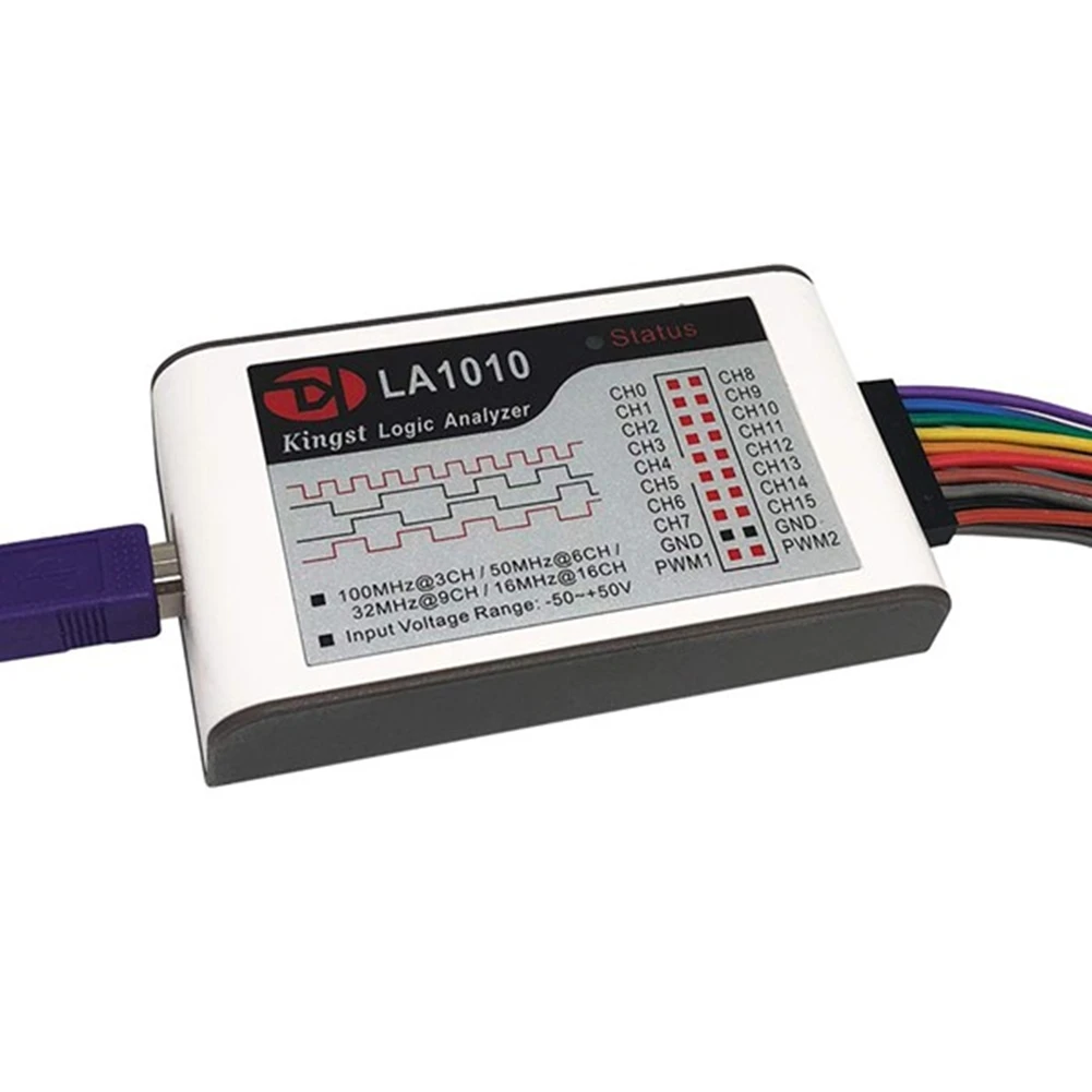

USB-логический анализатор LA1010, 16 входных каналов, 100 МГц