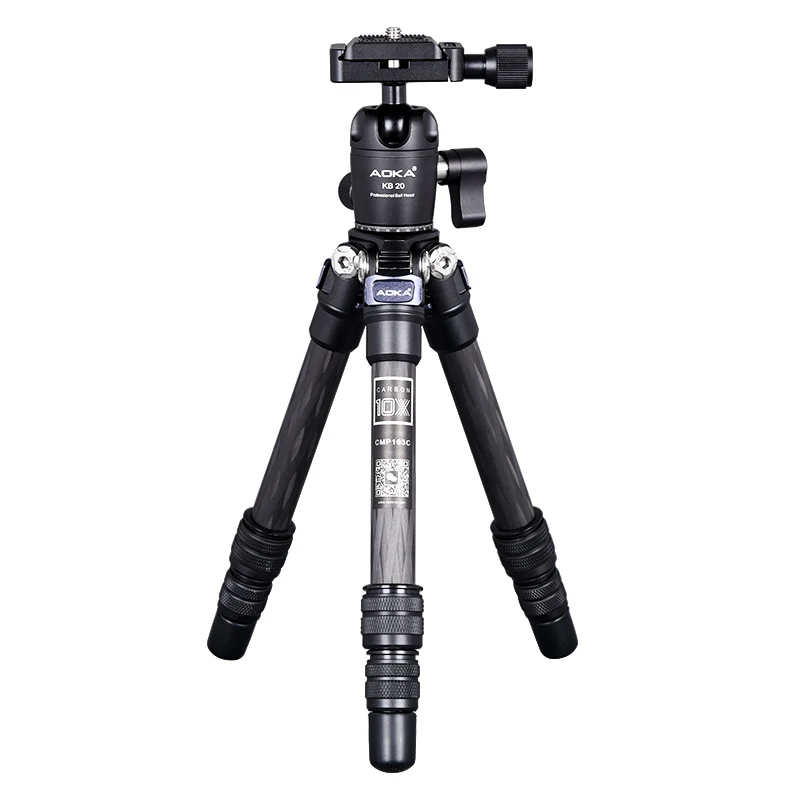 AOKA ミニ三脚 CMP163CL+KB20 Aoka CMP163C三脚ミニポータブル炭素繊維カメラスタンドKB20と