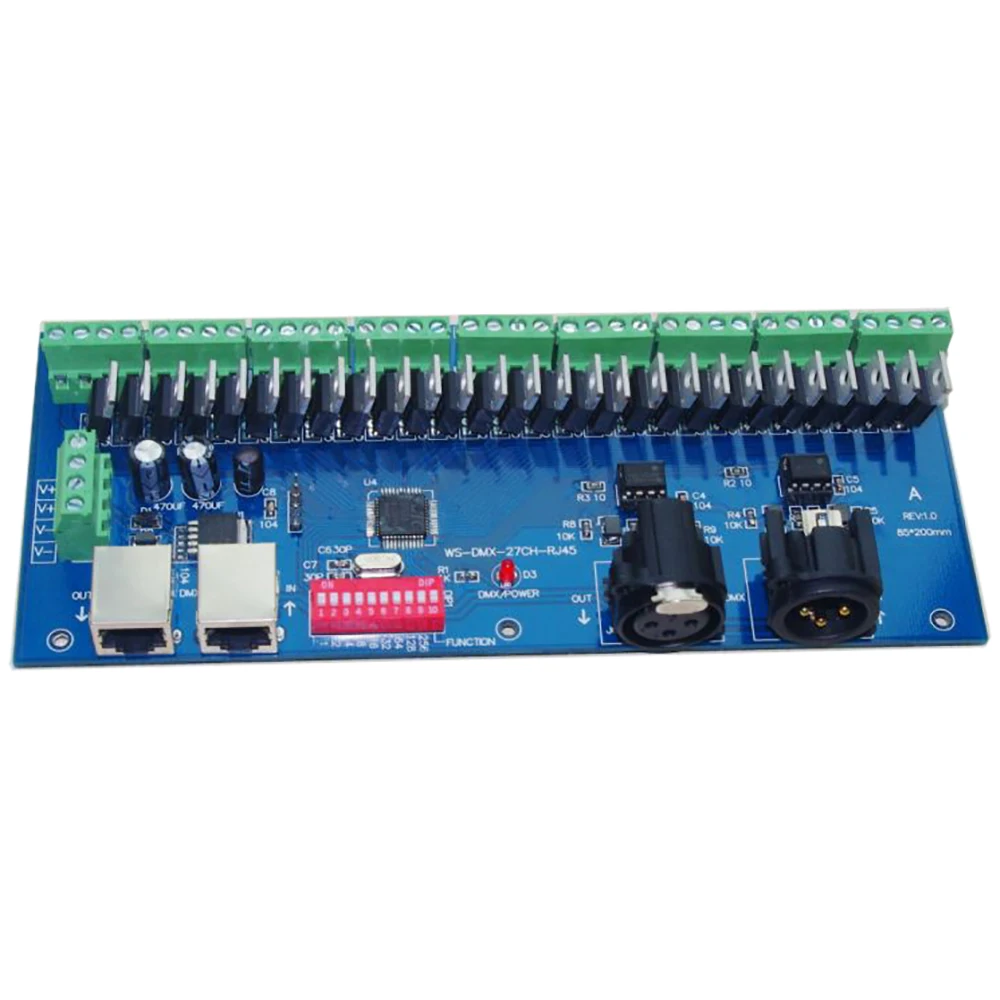 27CH LED DMX512 Контроллер 27-канальный DMX декодер плата 9 групп RGB выход |