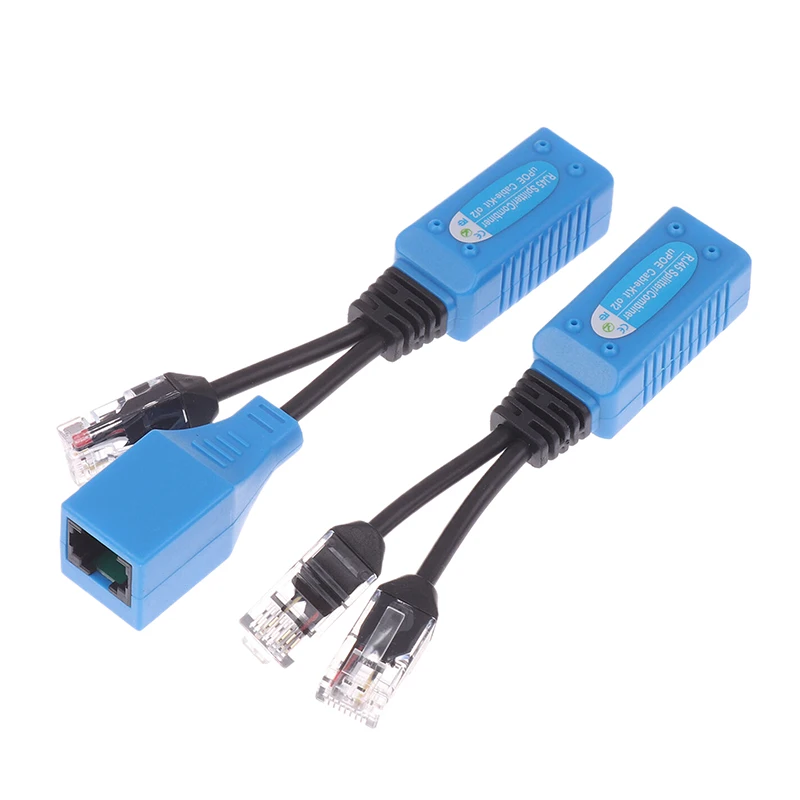 1Set Kit cavo POE RJ45 Splitter Combiner CCTV Cavo adattatore POE Cavo di alimentazione passivo per telecamera IP - immagine 3