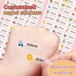 Name Tag Sticker Customize Stickers Waterproof Personalized Labels Children School Stationery Water Bottle Pencil Pasting Tags