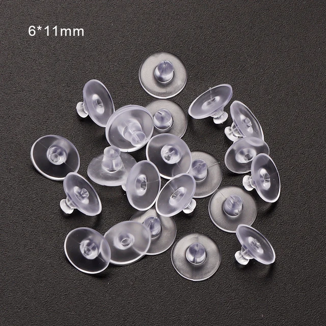 100-500pcs/Lot Rubber Ear Backs Stopper Earnuts Stud Earring Back Supplies For DIY Jewelry Findings Making Accessories Wholesale rubber