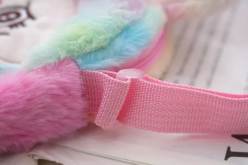 New ladies stylish slanted animals for winter furry 2024 funny cute cartoon children's Japanese single-shouldered funny bag