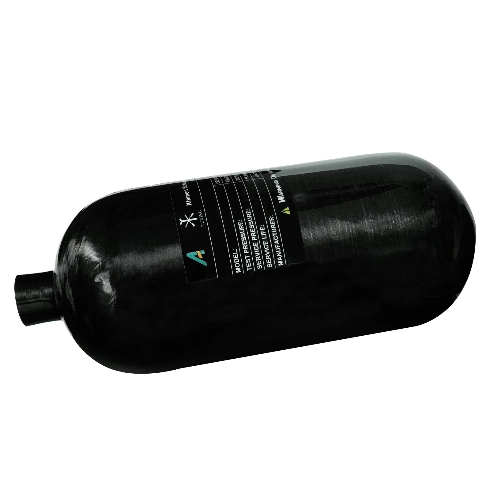 TUXING 4500Psi 2.5L Carbon Fiber Cylinder HPA 300Bar 30Mpa Mini Scuba Diving Tan