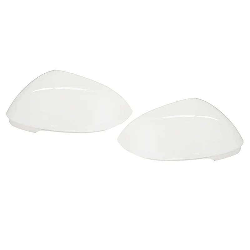 

1Pair Car White Rearview Side Glass Mirror Cover Trim Rear Mirror Covers Shell For- Golf 8 MK8 2021 2022