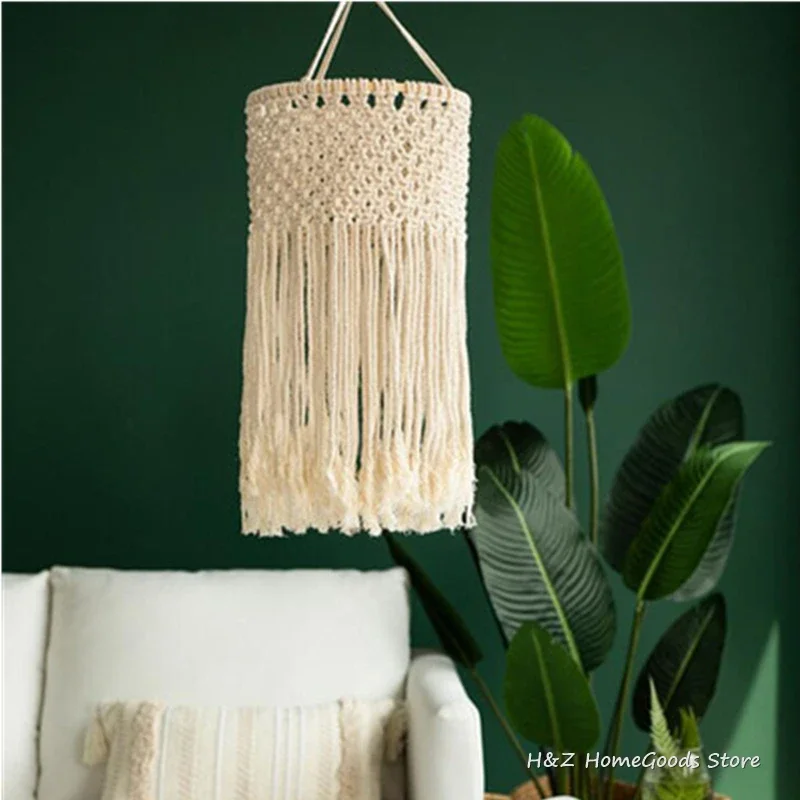 

New Arrival Northern Europe Ins Chandelier Bohemia Handmade Woven Lampshade Creative Livingroom Soft Homestay For Bedroom Home