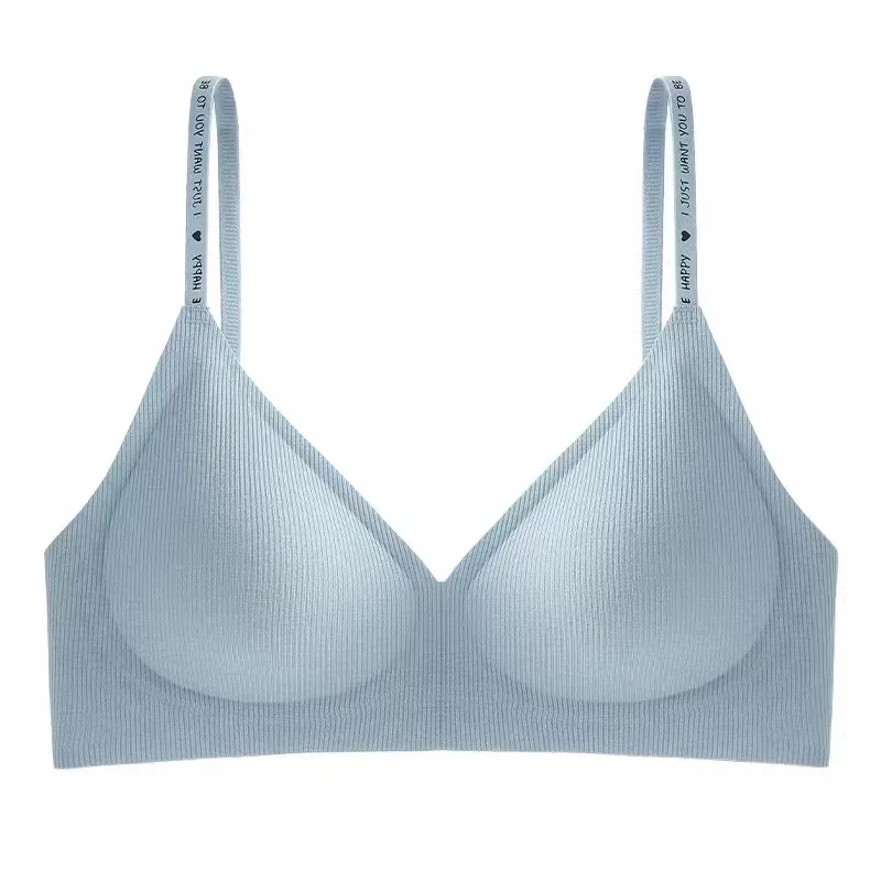 Sexy Seamless Bras for Women Wireless Underwear Push Up Brasieres Deep V Bralette Invisible Letter Strap Bra Lingerie