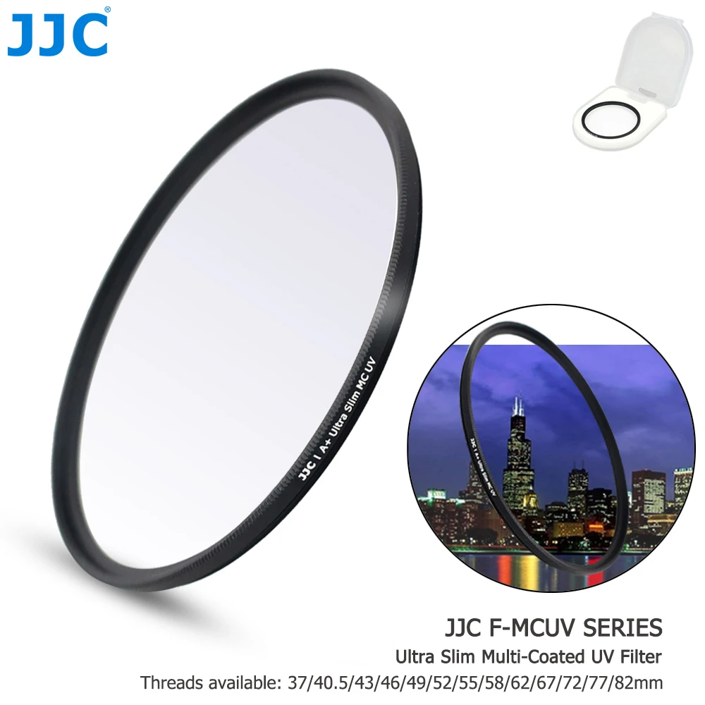 Jjc Camera Uv Filter Mc Ultra Slim Multi Coated Lens Filter 37mm 40.5mm 43mm 46mm 49mm 52mm 55mm