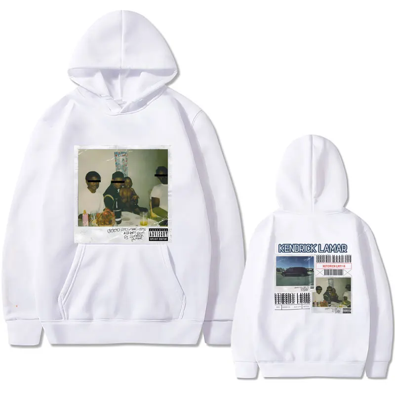 Rapper Kendrick Lamar Good Kid Album Graphic Print Hoodie Male Fashion Hip Hop Vintage Hooded Tracksuit Men Fashion Streetwear