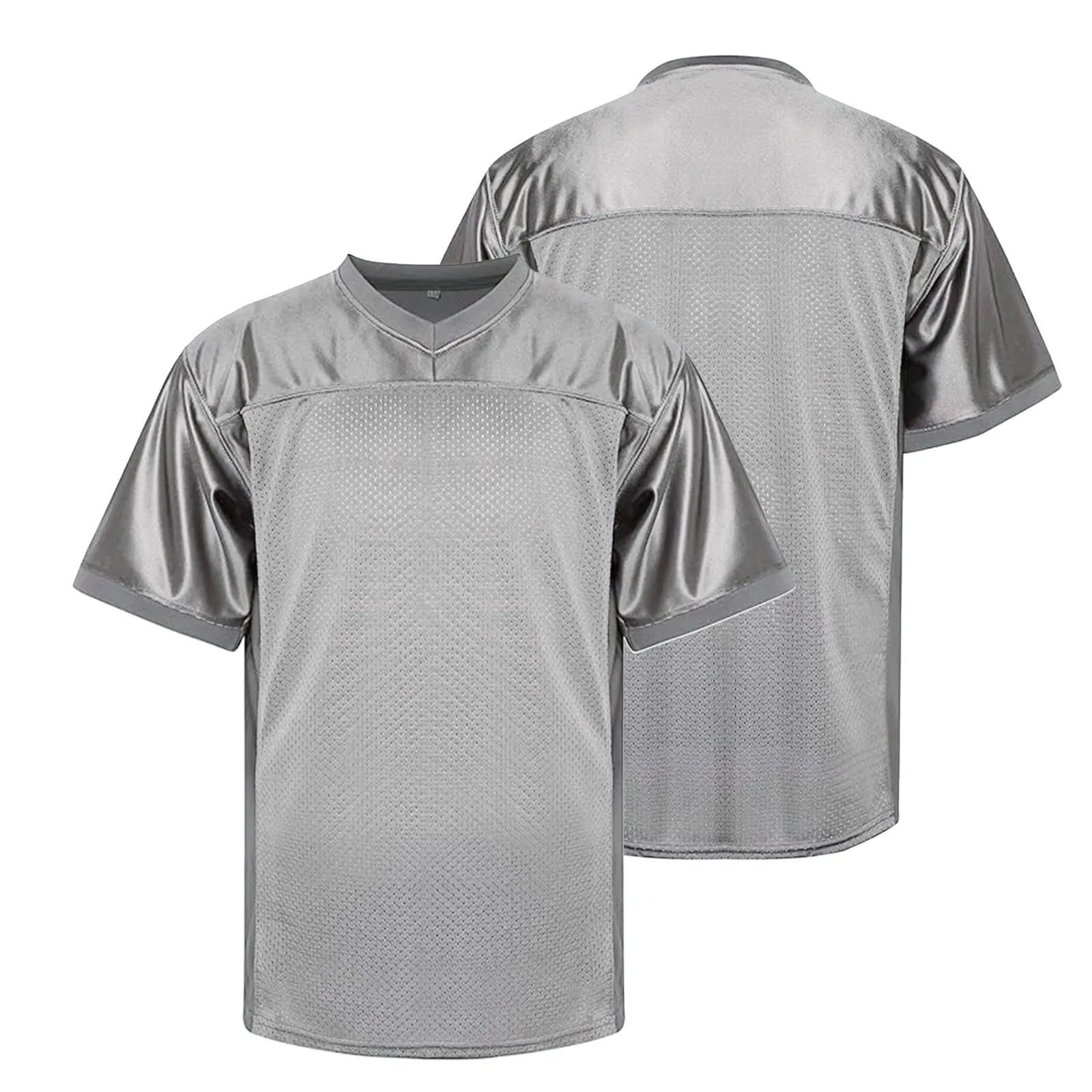 Mens Fashion Simple Sports T Shirt Hip Hop Party Blank Football Top Cotton Sleeve Shirts Men