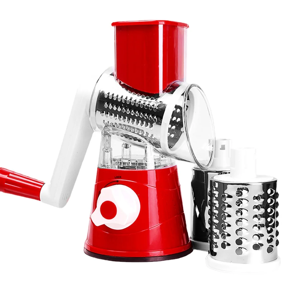Vegetable Slicer Manual Kitchen Accessories Grater Chopper 3 In 1 Round Cutter Potato Spiralizer Home Gadget Tool Item |