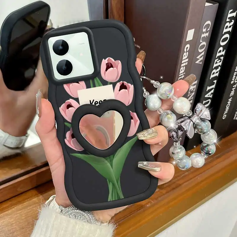 Stay Happy Phone Case Set with Lanyard and Stand - 3 Piece Bundle