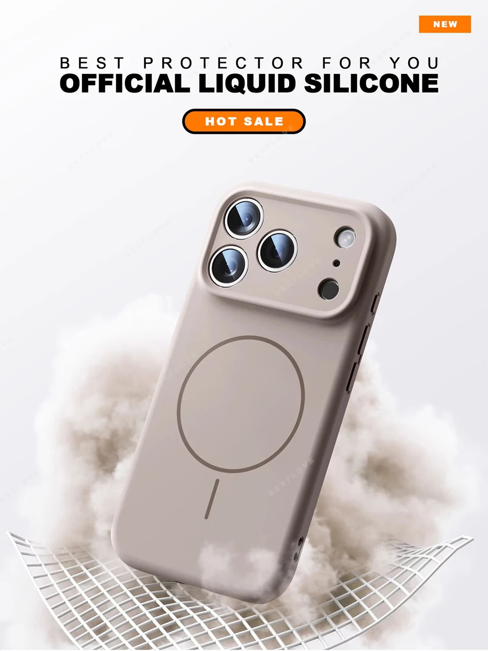 Premium Magnetic Silicone Phone Case with MagSafe Charging Protection