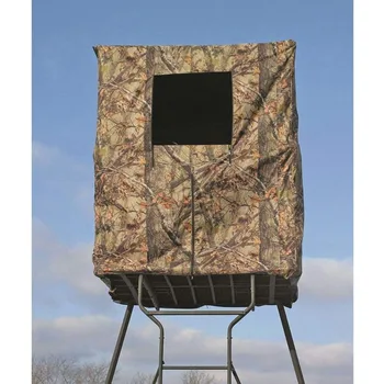 Elevated Deer Hunting Blind, Camo Tent for Tower Stand, 2 Person, Universal，SCENT CONTROL,WEATHER-RESISTANT 2