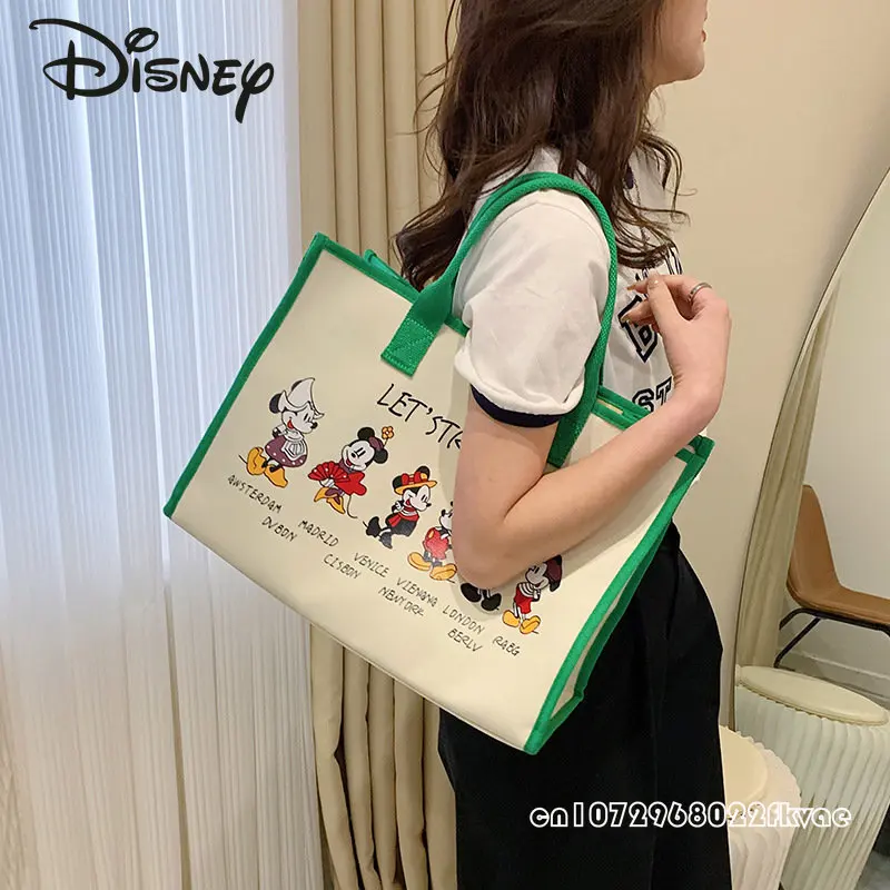 Disney Cartoon Fashion Women's Handbag High Quality Large Capacity Shoulder Bag Versatile Tote Women's Bag Fashion Shopping Bag