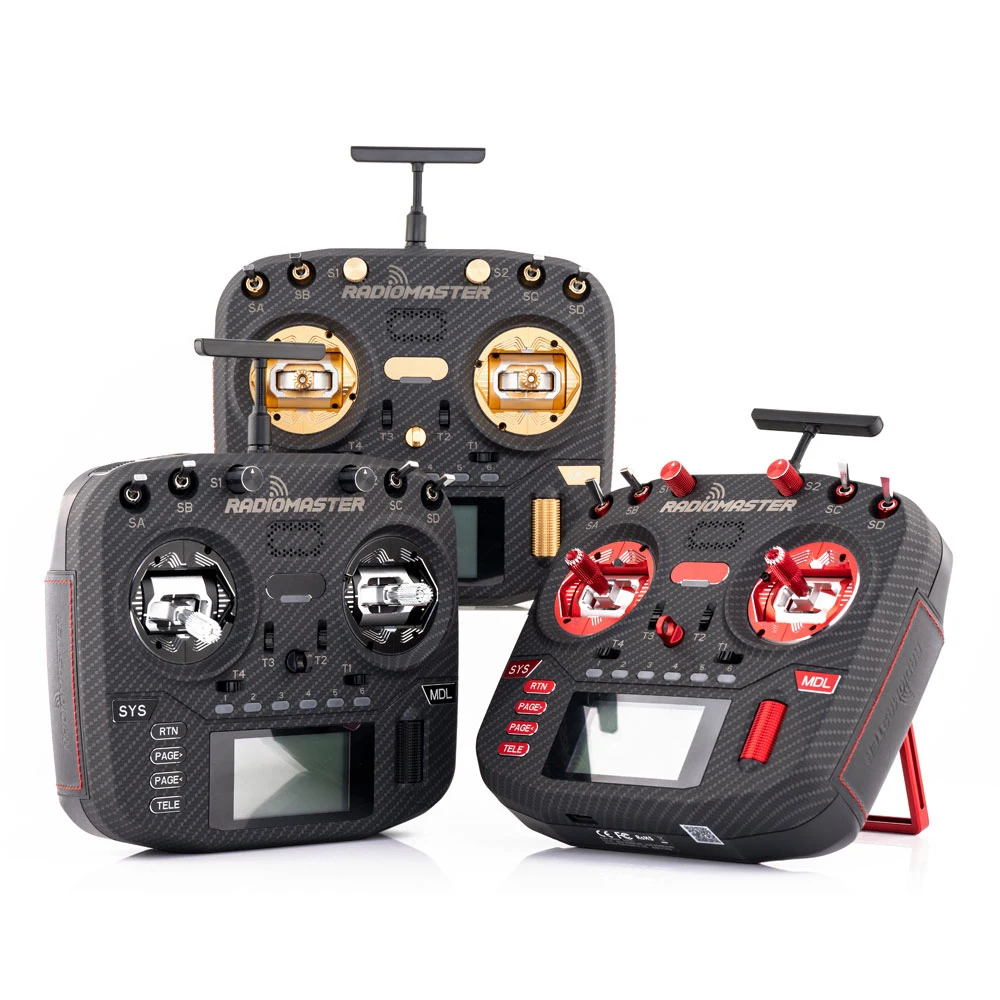 

В наличии RadioMaster Boxer Max ExpressLRS 2,4G 16ch передатчик дистанционного управления с CNC AG01 Hall Gimbals Carbon Fiber