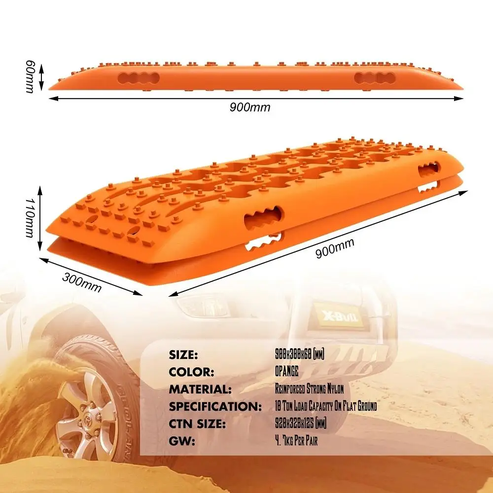 X-BULL 4WD Recovery tracks 10T 2 Pairs/ Sand tracks/ Mud tracks/ Mounting Bolts Pins Gen 2.0