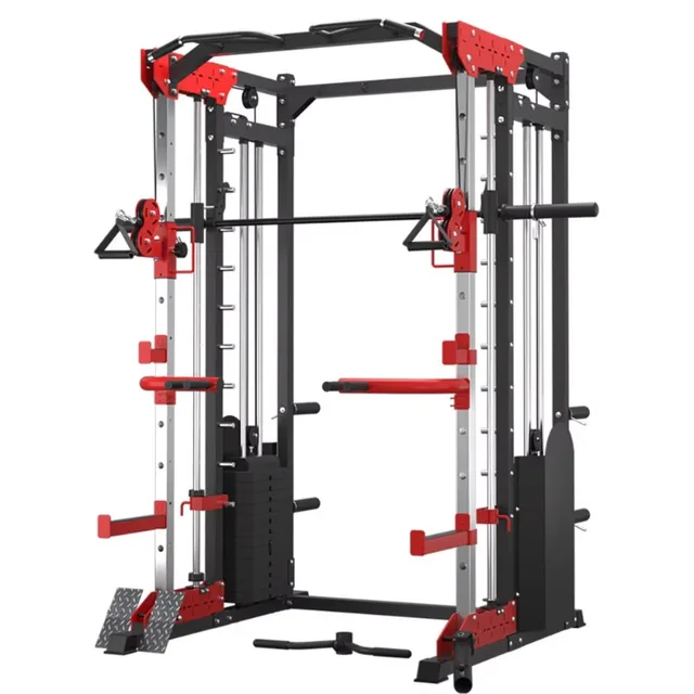 Smith Machine Integrated Set, Home Gym with Squat Rack, Bench Press & Pec Fly for Full Workouts