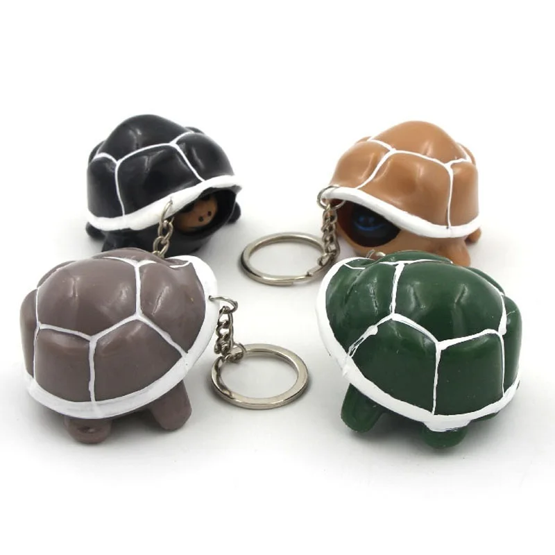 Fidget Toy Tortoise Keychains Squeeze Toy Cute Tortoise Telescopic Head Cartoon Turtle Stress Relief Pops It Funny Gift for Kids