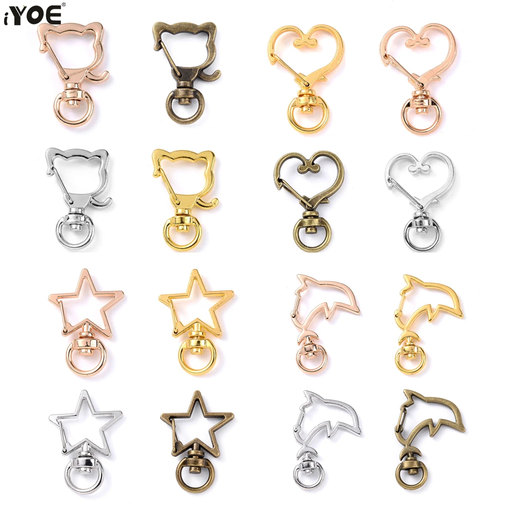 Heart Lobster Clasps Buckles Star Keychains Accessory Heart Star