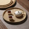 Hand-Woven Round Bamboo Sieve, Hand-painted Bamboo Raft, Dustpan, DIY Decorative Fruit Bread Basket, Kitchen Storage Tray 1