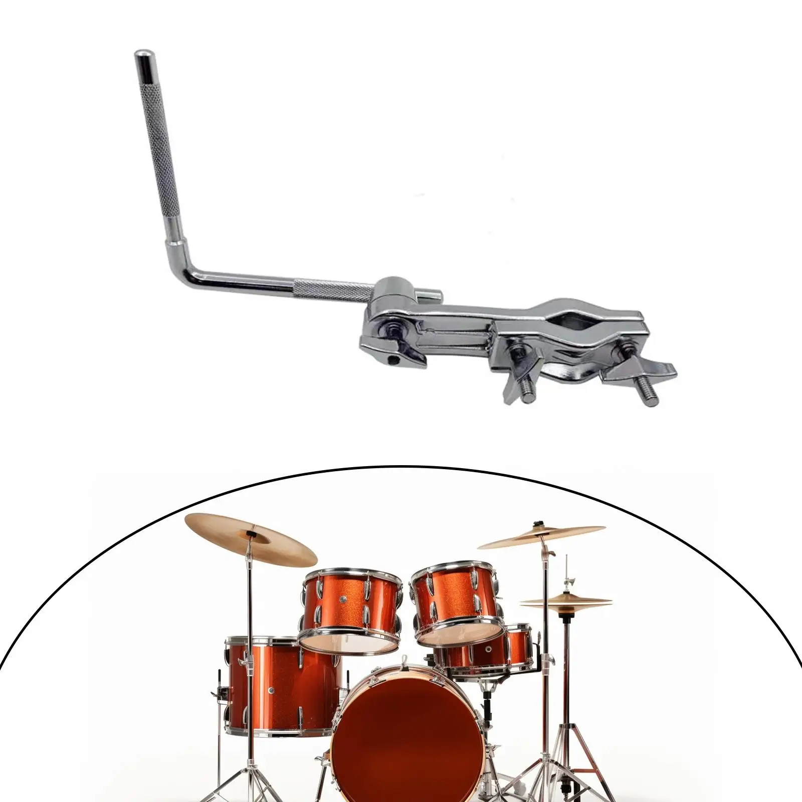 

Зажим для барабана, регулируемый музыкальный инструмент, металлический простой в установке держатель для L-образного кронштейна