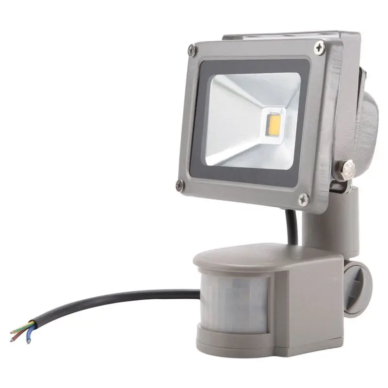 SYW-3X LED 조명 및 PIR 모션 센서가 장착된 따뜻한 백색 LED 스포트라이트 투광등(10와트)