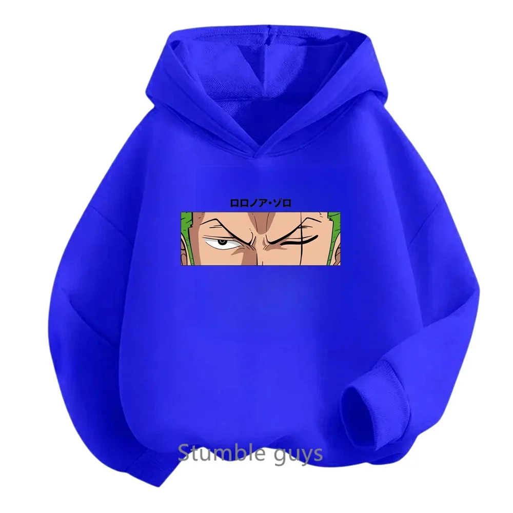 thumbnail image 1 of Ropa de primavera y otoño para niños, sudadera de una pieza para niños, ropa para niñas, sudadera de dibujos animados de Anime Luffy Zoro, traje para adolescentes, camisetas con capucha de Sonic, 1 of 5