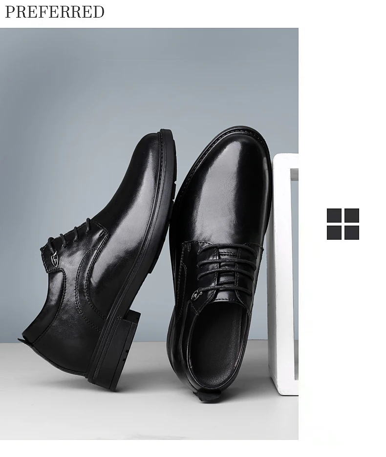 6CM Versteckte Erhöhung Herren Oxford Schuhe Business Formelle Elevator Lederschuhe Komfortable Rutschfeste Hochzeits- und Partyschuhe – Detail 16
