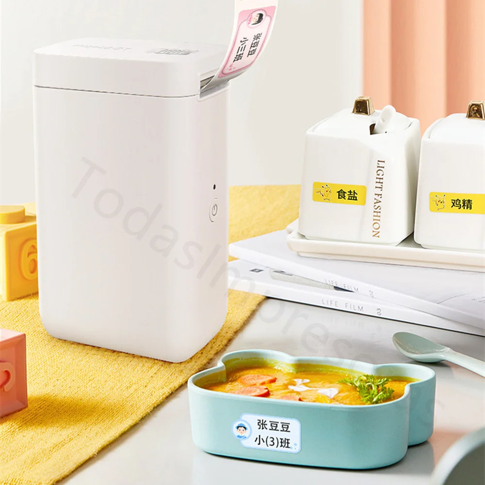 Niimbot-오리지널 D101 감열 라벨 프린터, 클래식 미니 잉크리스 D110 블루투스 무선 케이블 감열 보석 라벨 메이커 용지