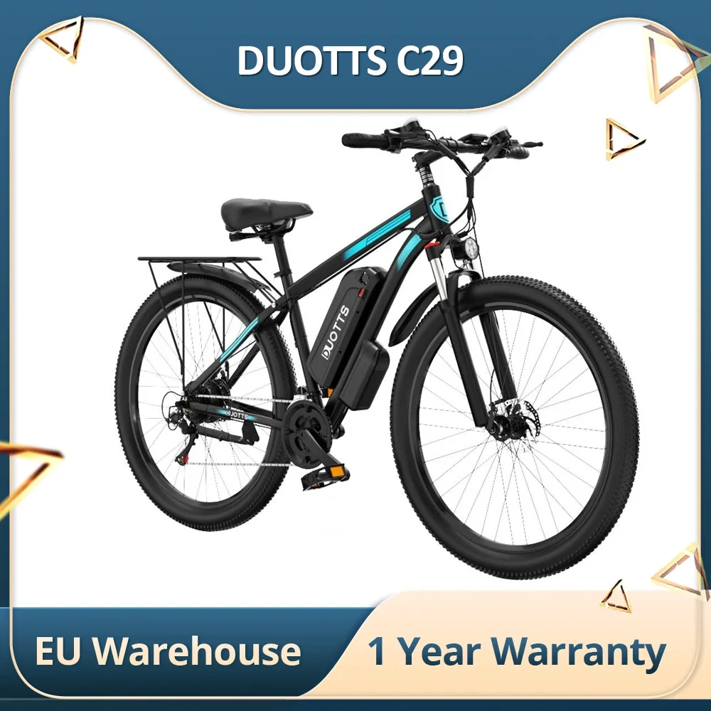 Duotts C29 Bici Elettrica 750W Mountain Bike 48V 15Ah Batteria Per 50Km Gamma 50 Km/H Velocità Massima 21 Velocità Gear
