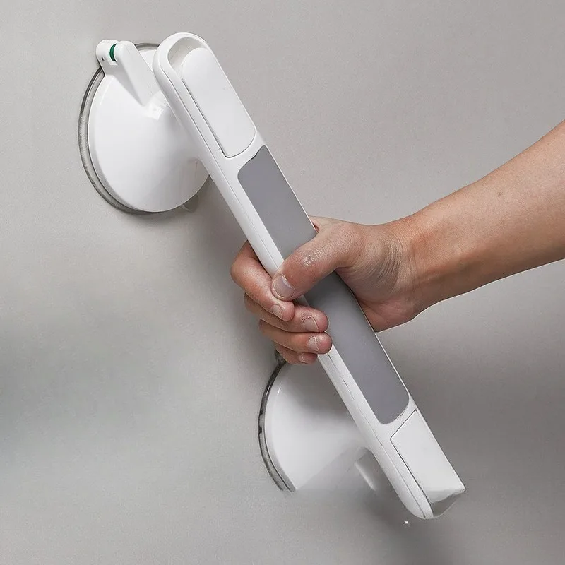 ราวจับแบบสุญญากาศไม่ต้องเจาะ - รับน้ำหนักได้ 150 กก. ราวจับปรับระดับได้สำหรับห้องน้ำ ฝักบัว และห้องส้วม อุปกรณ์ช่วยเหลือผู้สูงอายุในห้องน้ำ 1