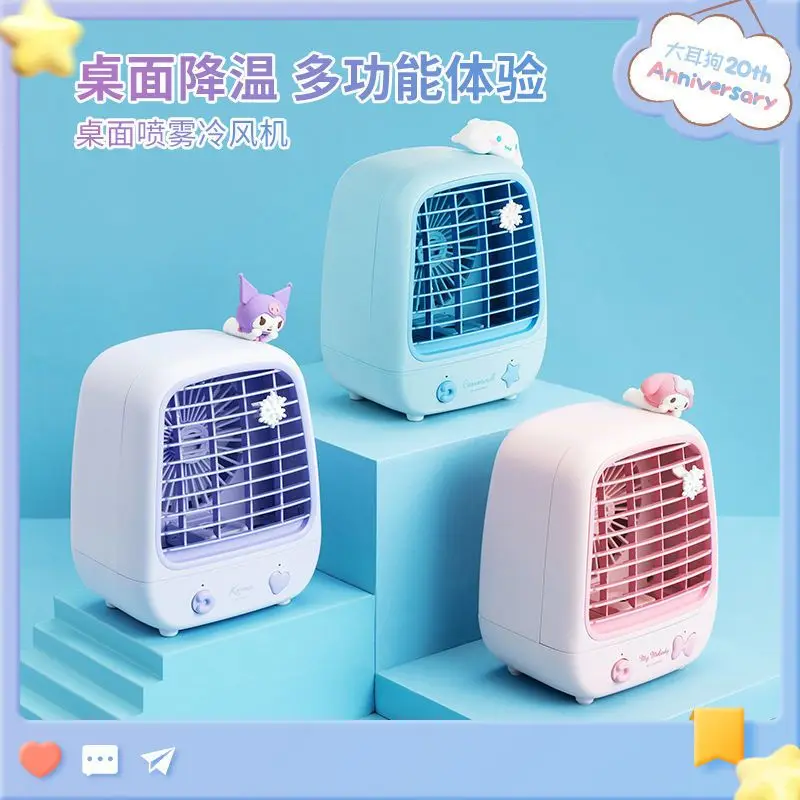 

Мультяшный мини Sanrioed аниме My Melody Kuromi маленький вентилятор Ins Kawaii спрей охладитель воздуха Usb мини Кондиционер вентилятор праздничный подарок