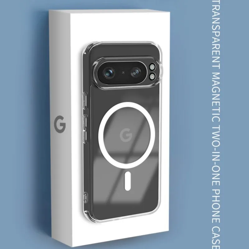 Enhanced Magnetic Phone Case for Wireless Charging - Crystal Clear Acrylic Cover