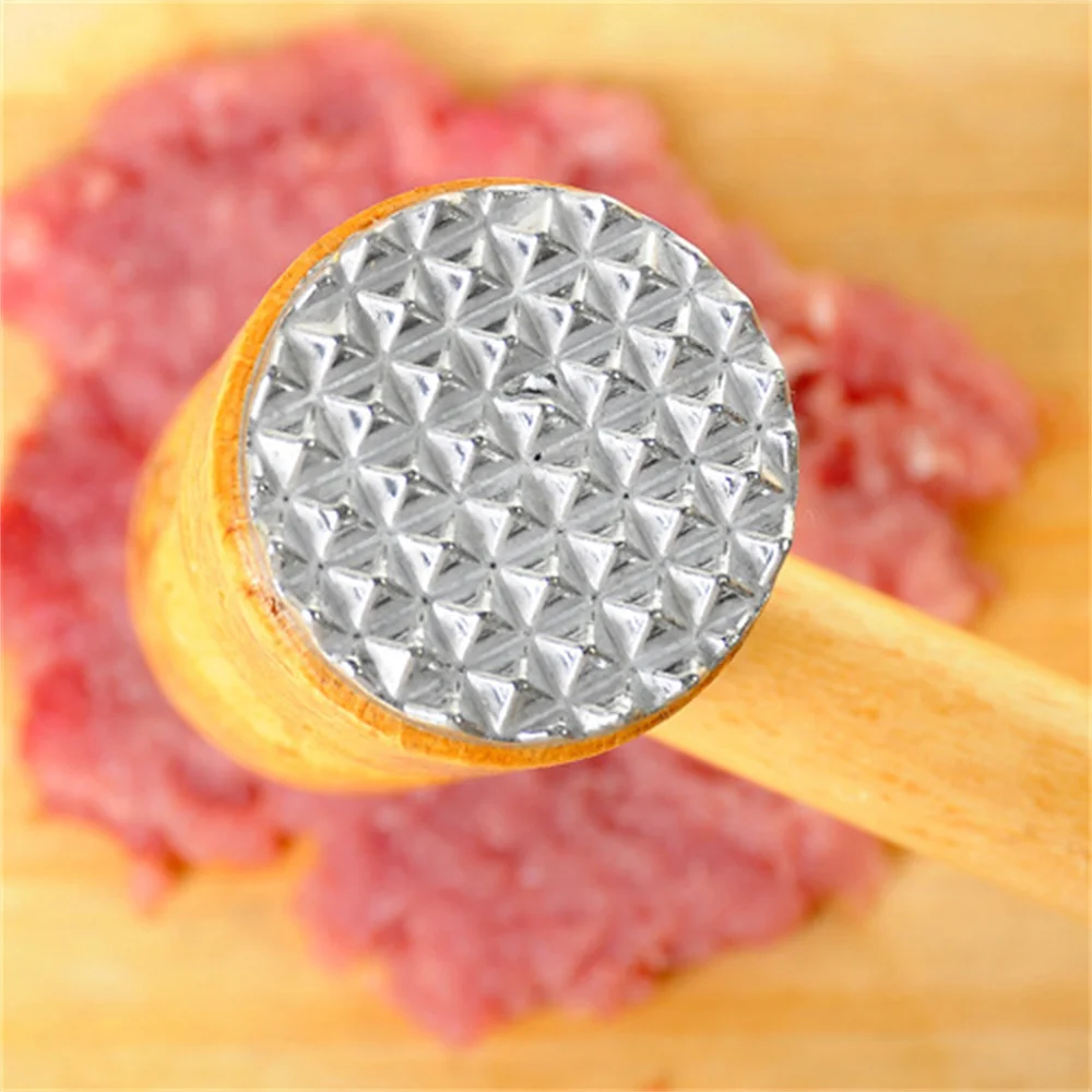 Meat Tenderizer Meat Hammer Meat Tenderizer Hammer With Wooden Handle Heavy Sturdy Meat Mallet Dual-side Mallet For Kitchen Pounder Hammer